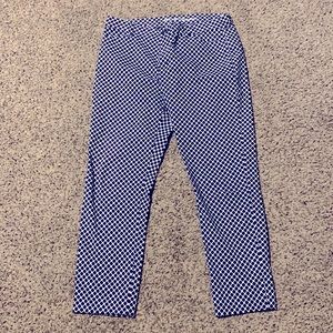 GAP navy and white patterned pants. Size 8